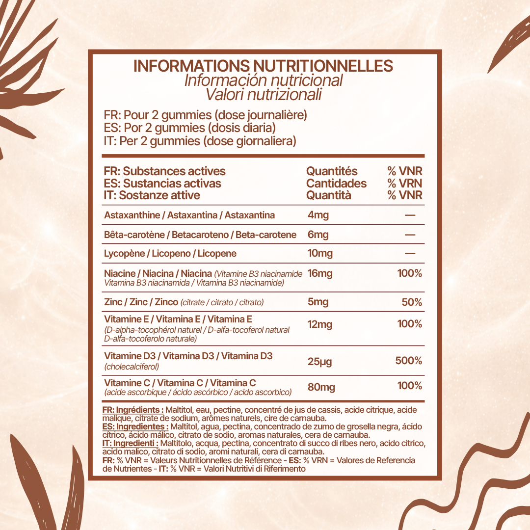 Gummies Aceleradoras del Bronceado